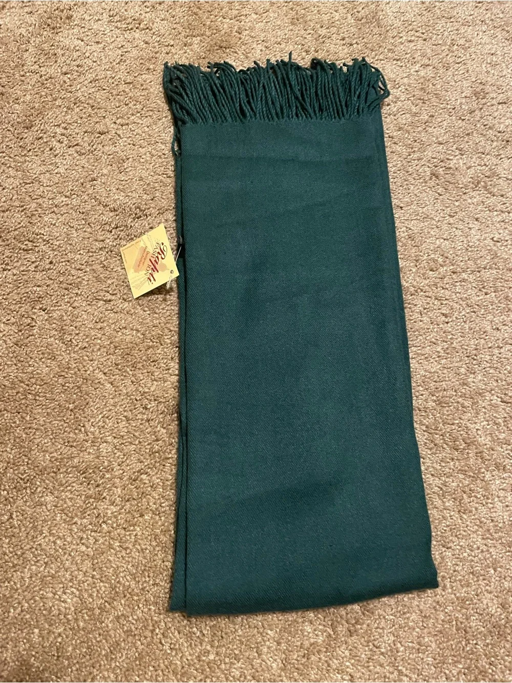 Teal cashmere scarf
